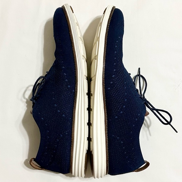 Cole Haan Original Grand OS Navy Blue/Ivory Stitchlite Wingtip Oxfords - 13M - Picture 13 of 17